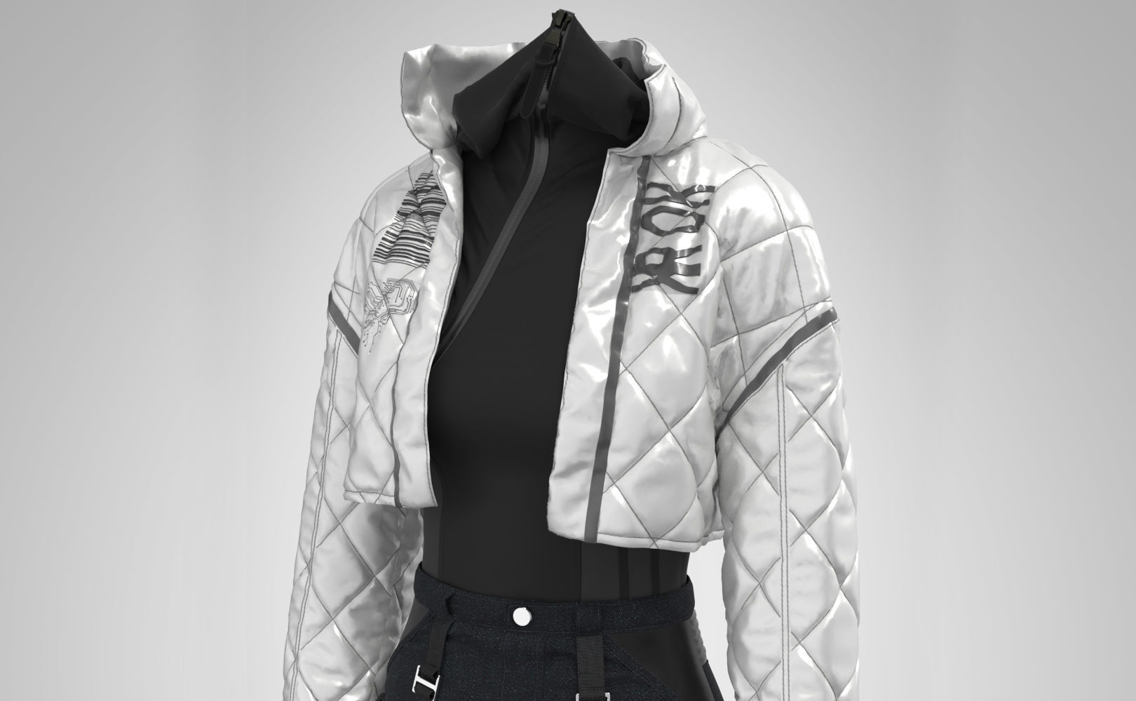 Female outfit for CLO 3D standart Avatar FemaleV2 3D model_4