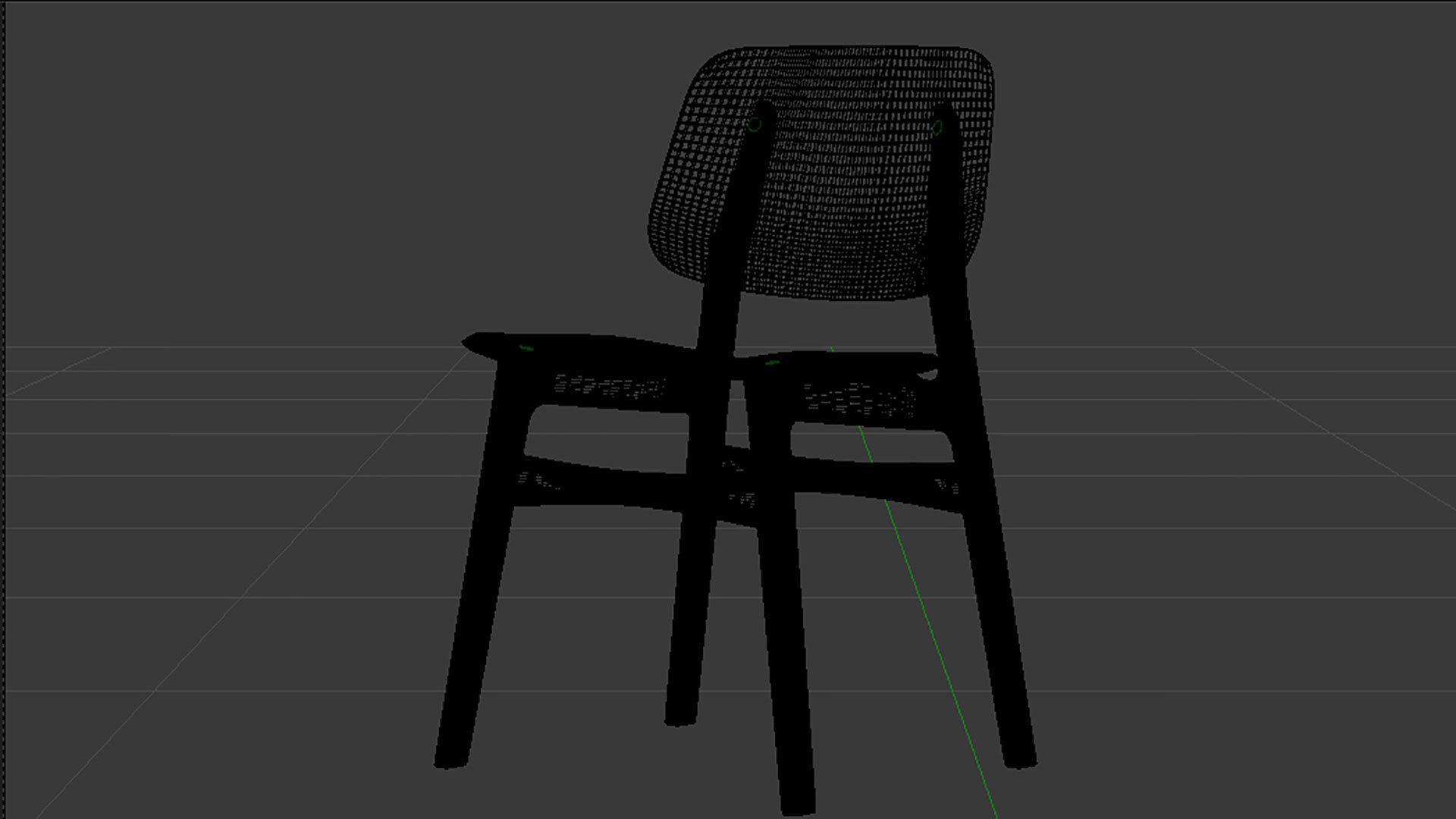 wood Chair  3d model 3D model_3