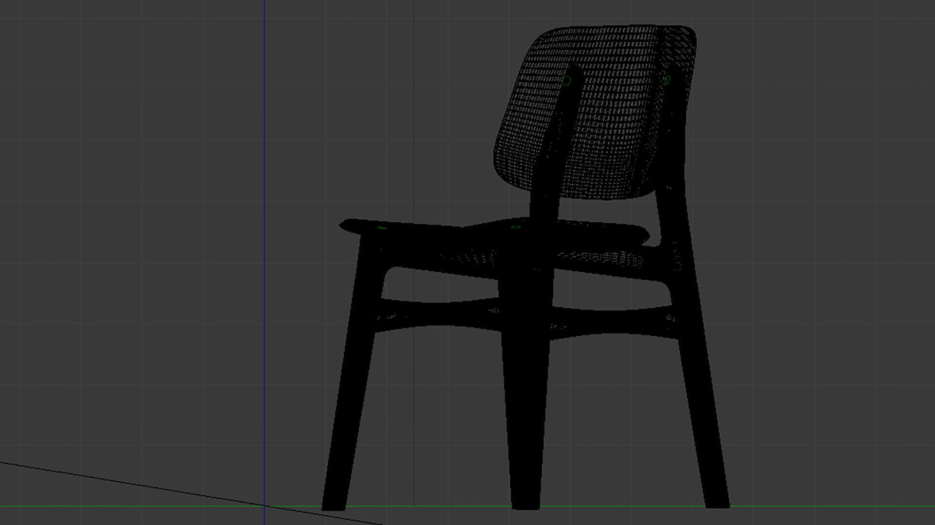 wood Chair  3d model 3D model_4