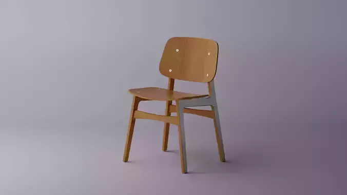 wood Chair  3d model