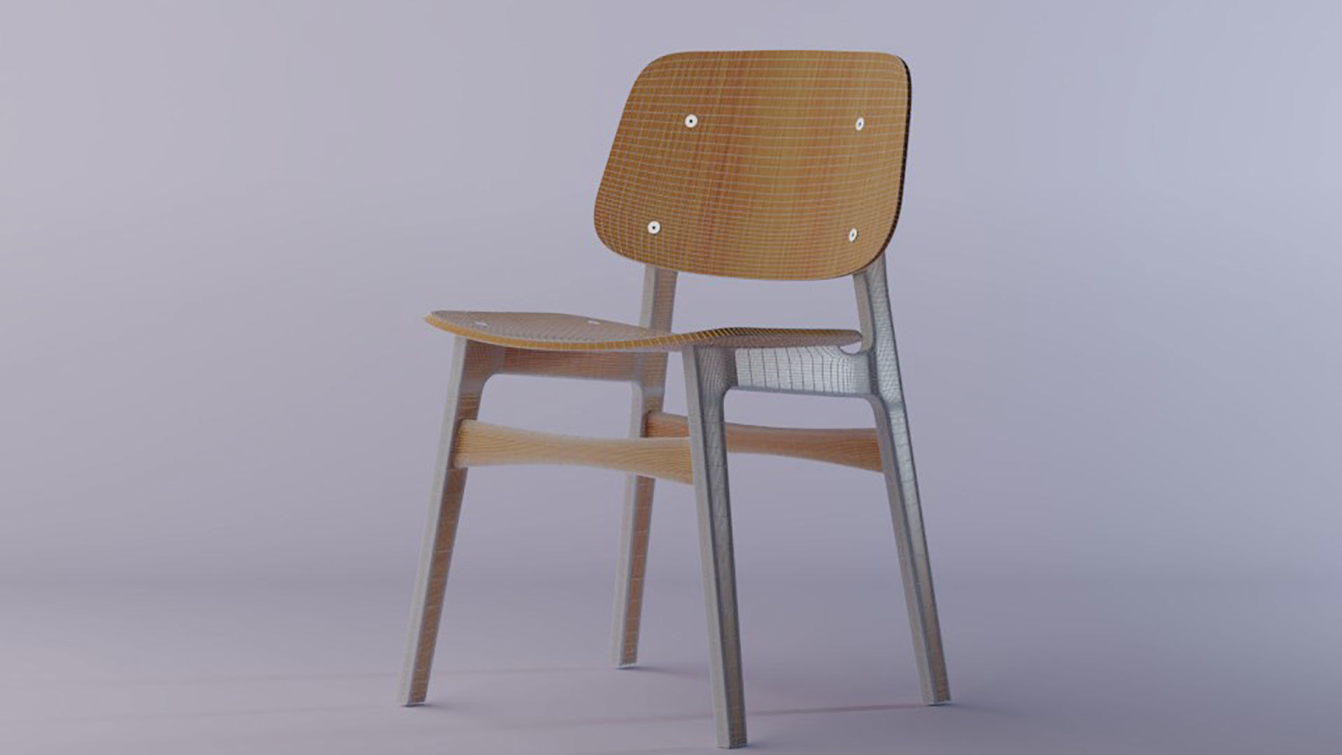 wood Chair  3d model 3D model_1