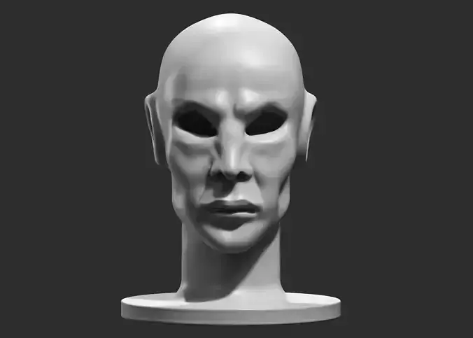 human head modern sculpture 3d print model 92
