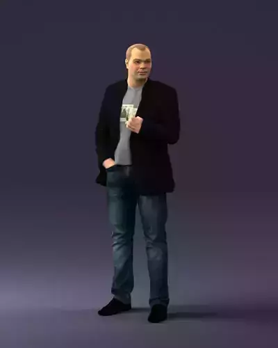 000363 Standing Man in Casual Clothing