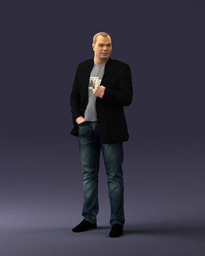 Man in jacket 0020 3D model