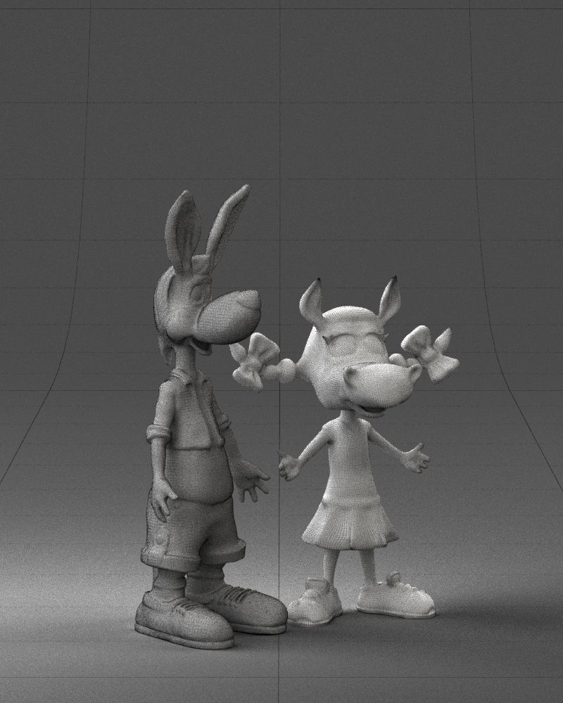 000360 Cartoon Characters Duo 3dp 3D print model_9
