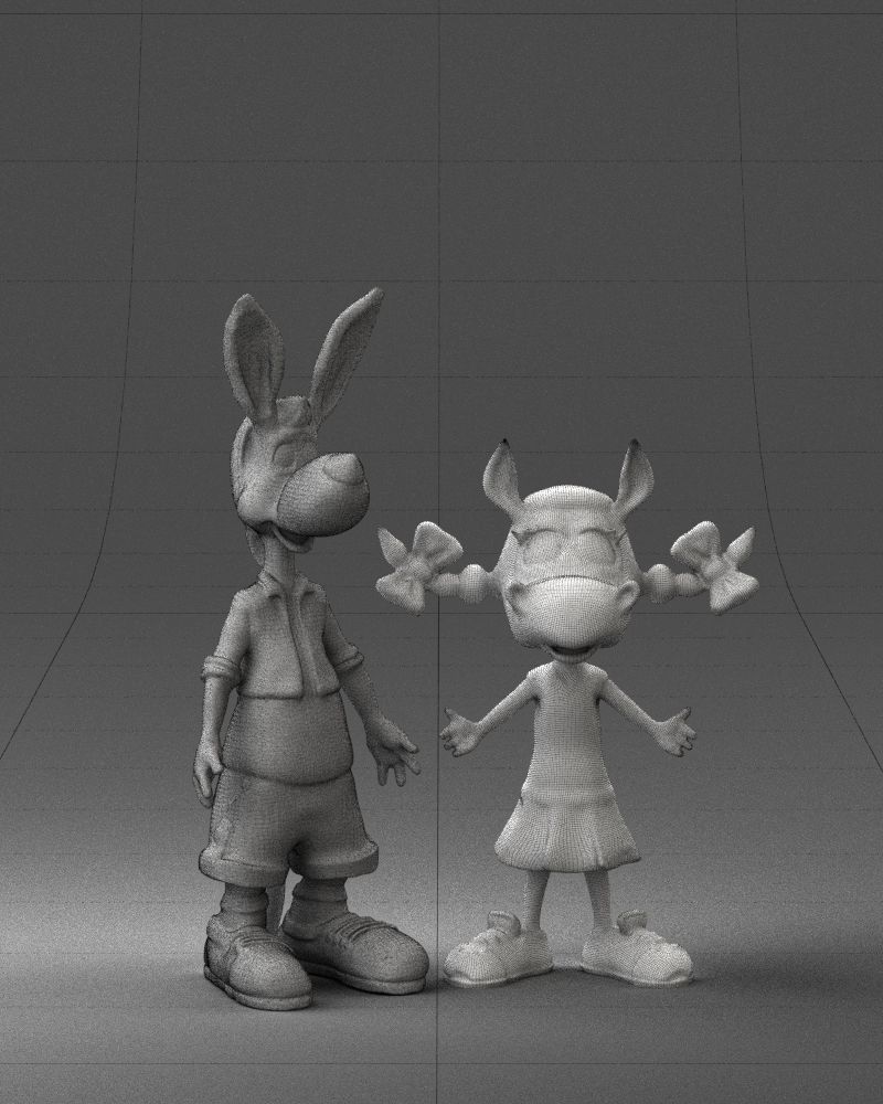 000360 Cartoon Characters Duo 3dp 3D print model_6