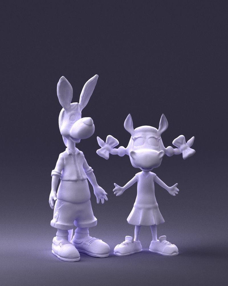 000360 Cartoon Characters Duo 3dp 3D print model_5