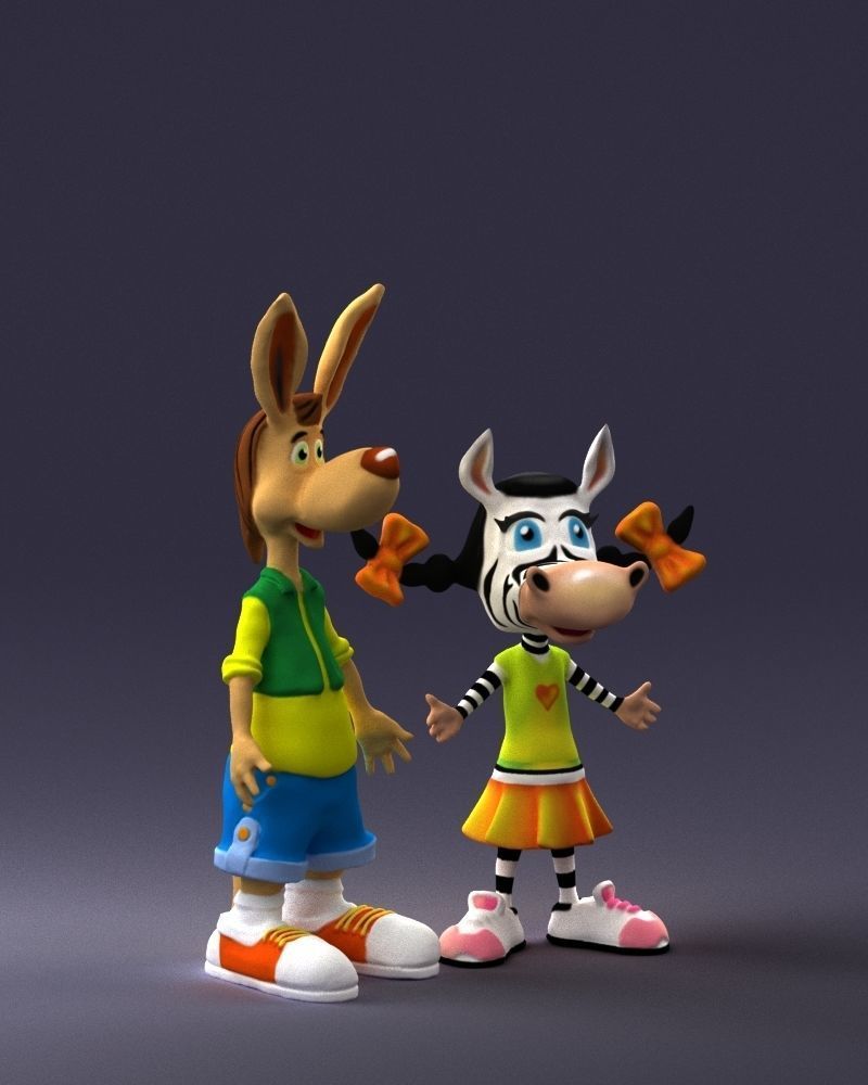 000360 Cartoon Characters Duo 3dp 3D print model_7