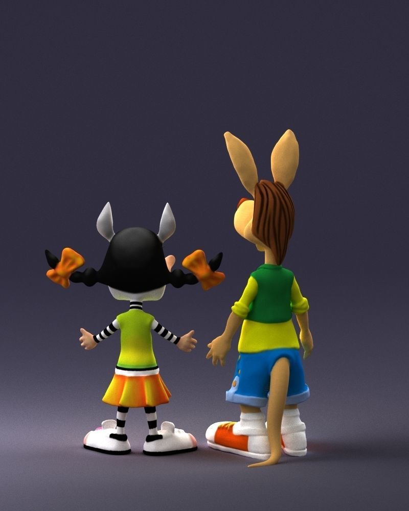 000360 Cartoon Characters Duo 3dp 3D print model_19