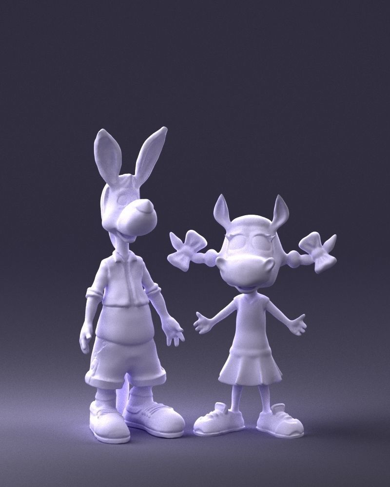 000360 Cartoon Characters Duo 3dp 3D print model_2