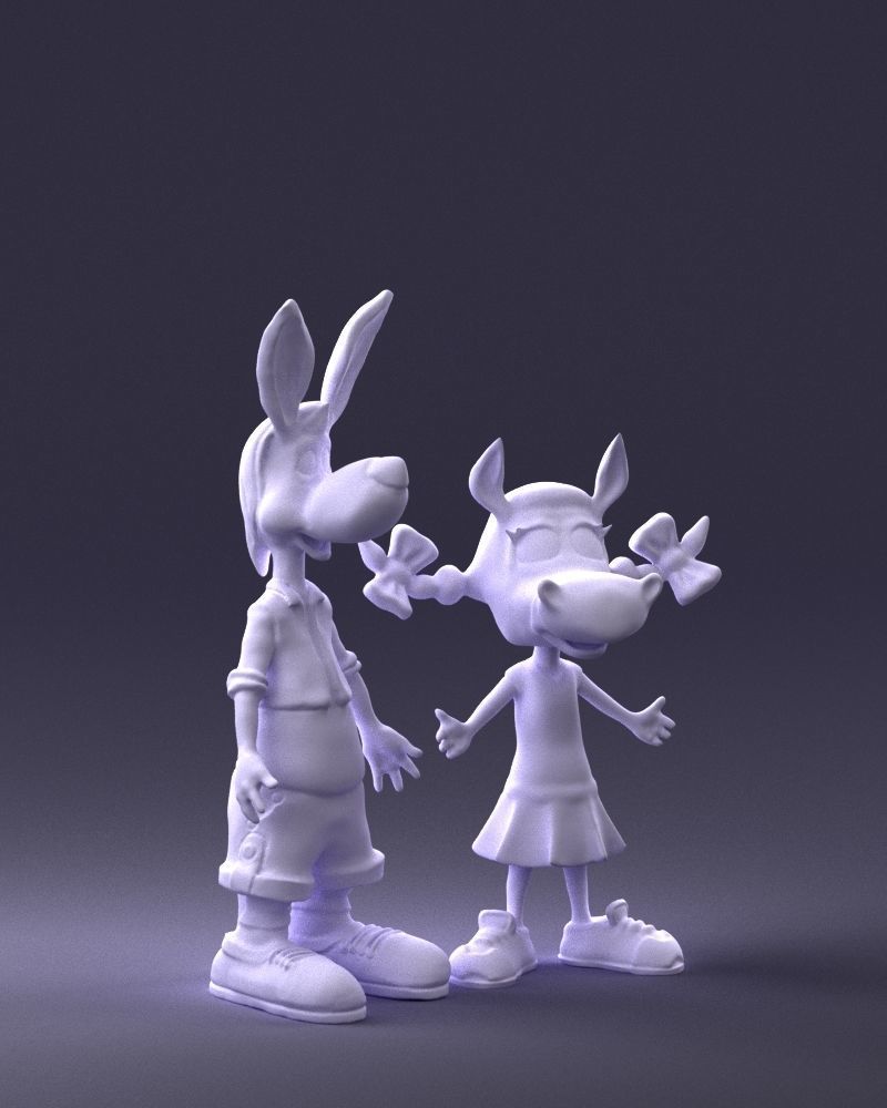 000360 Cartoon Characters Duo 3dp 3D print model_8
