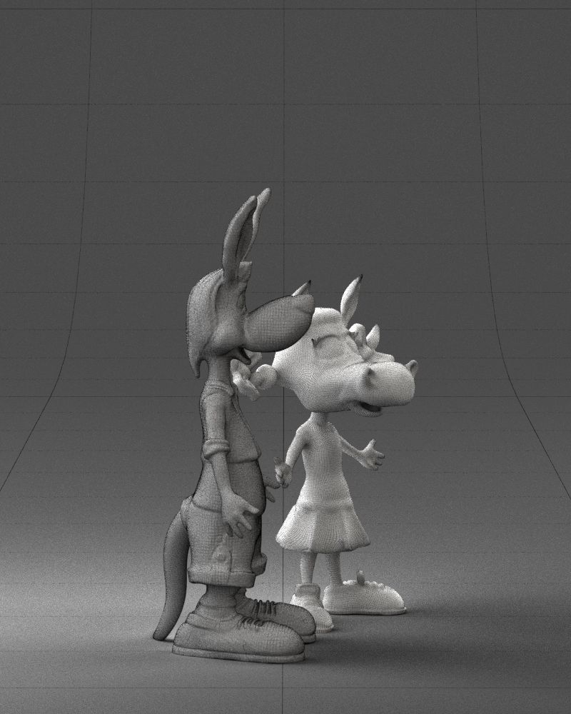 000360 Cartoon Characters Duo 3dp 3D print model_12