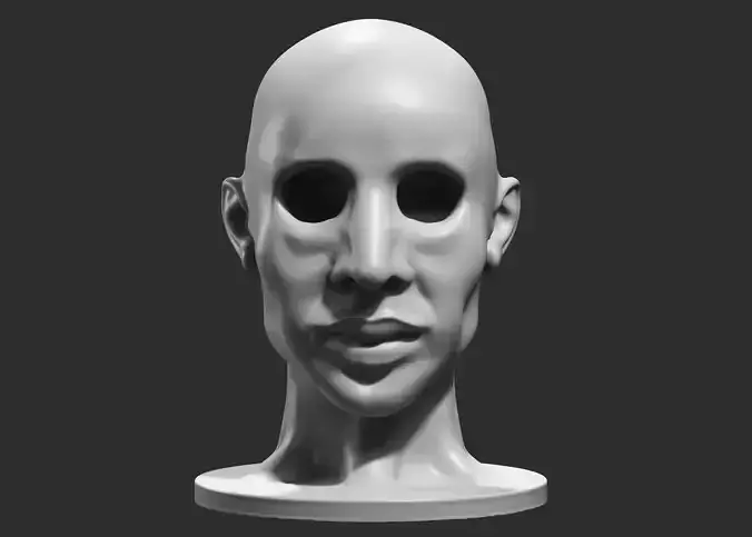 human head modern sculpture 3d print model 93