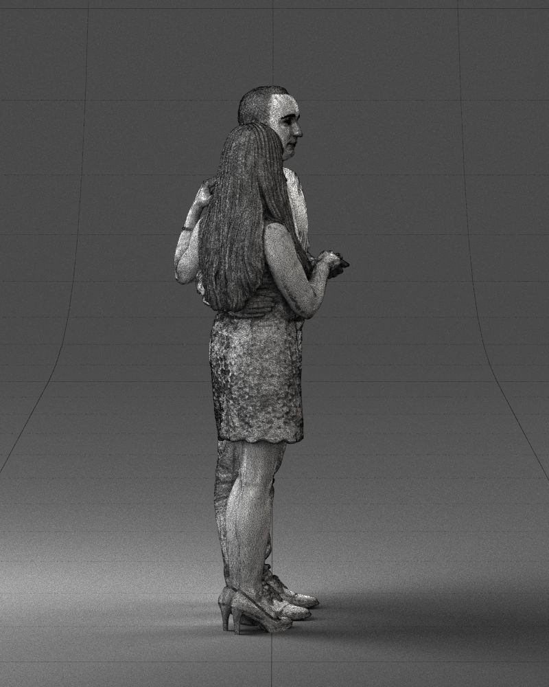 000367 Couple Standing Together 3D model_15