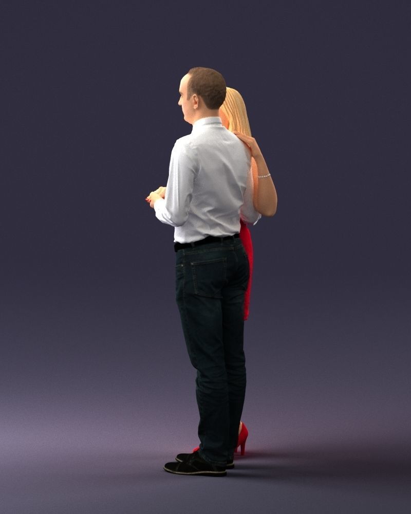 000367 Couple Standing Together 3D model_25