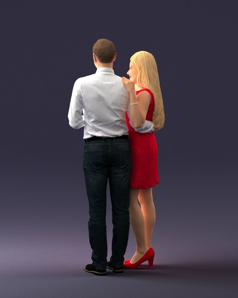 000367 Couple Standing Together 3D model_22