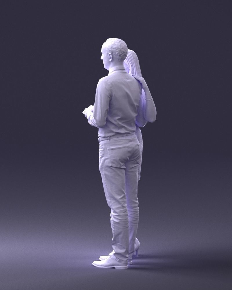 000367 Couple Standing Together 3D model_26