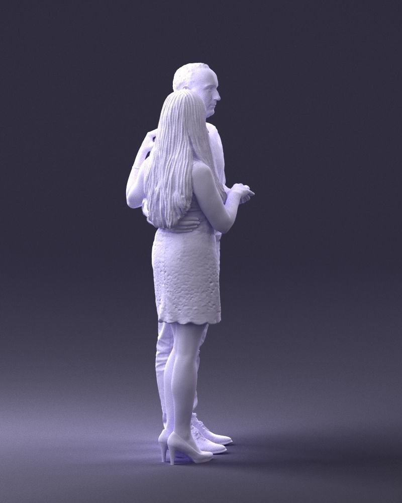 000367 Couple Standing Together 3D model_14
