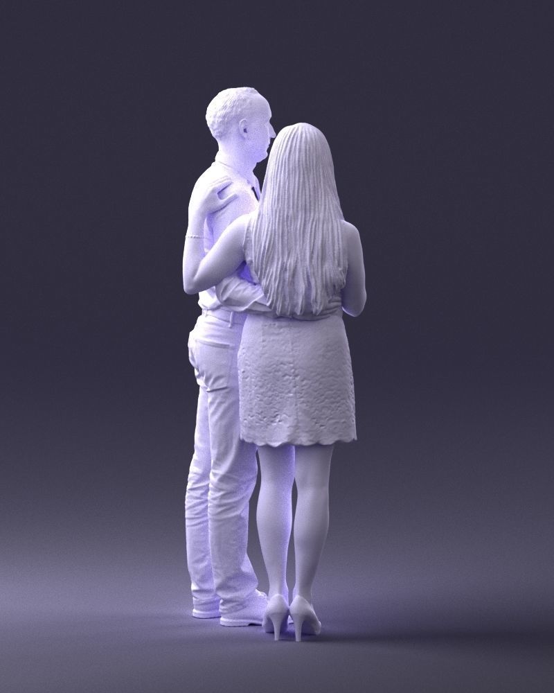 000367 Couple Standing Together 3D model_17