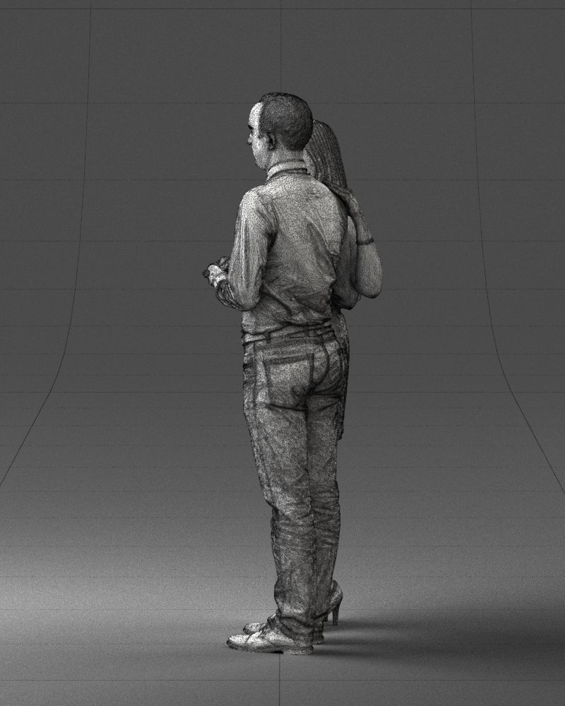 000367 Couple Standing Together 3D model_27