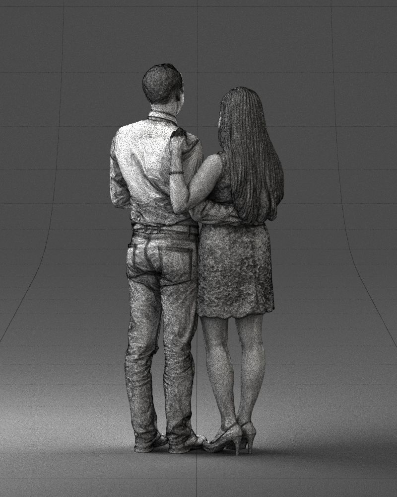 000367 Couple Standing Together 3D model_21