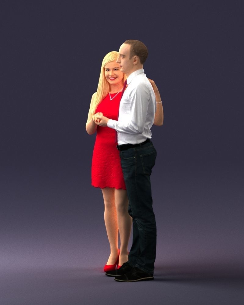 000367 Couple Standing Together 3D model_28