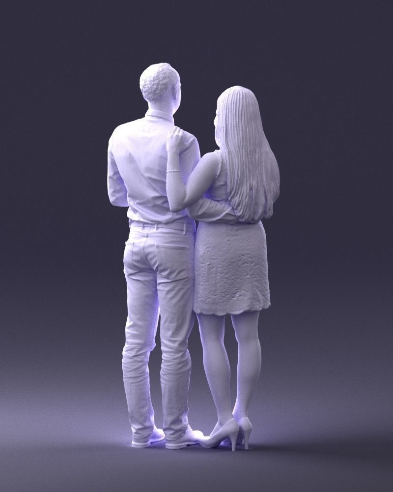 000367 Couple Standing Together 3D model_20