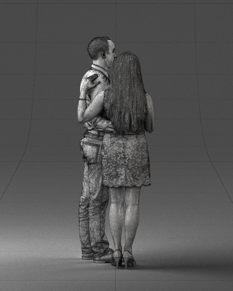000367 Couple Standing Together 3D model_18