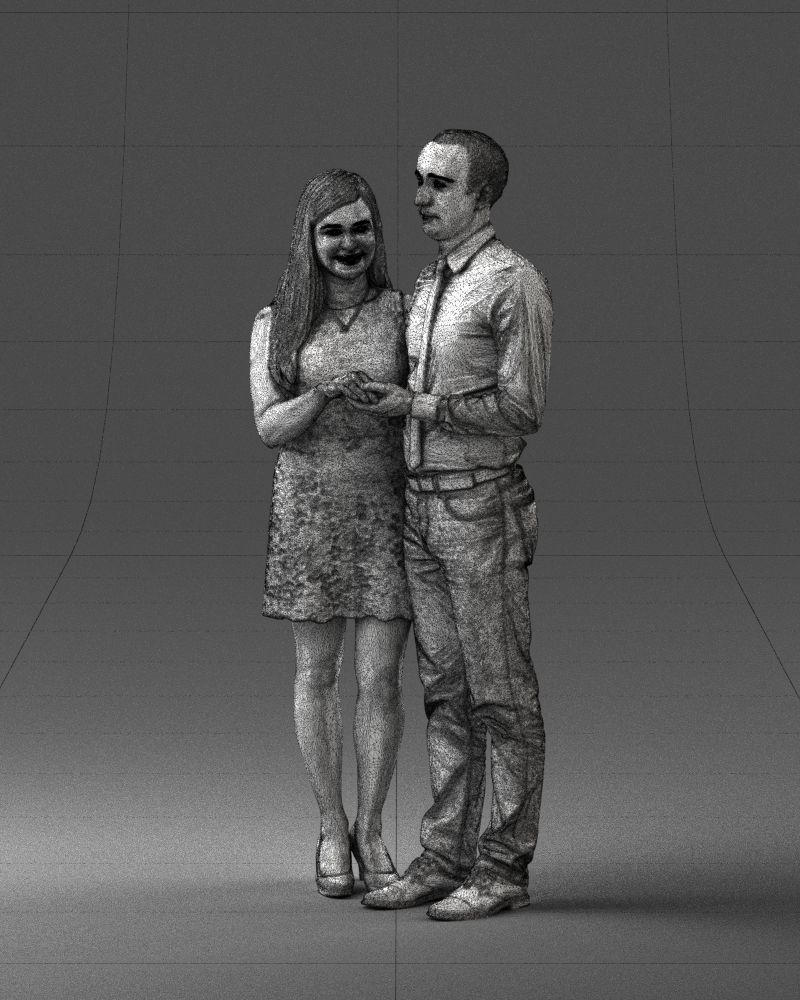 000367 Couple Standing Together 3D model_33
