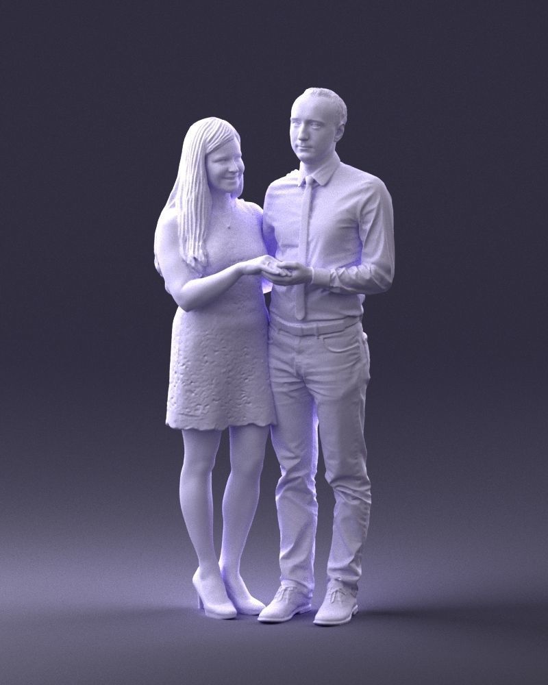 000367 Couple Standing Together 3D model_38