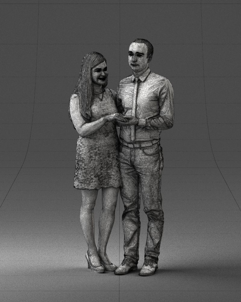 000367 Couple Standing Together 3D model_39