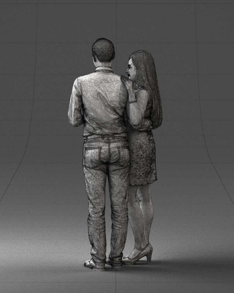 000367 Couple Standing Together 3D model_24