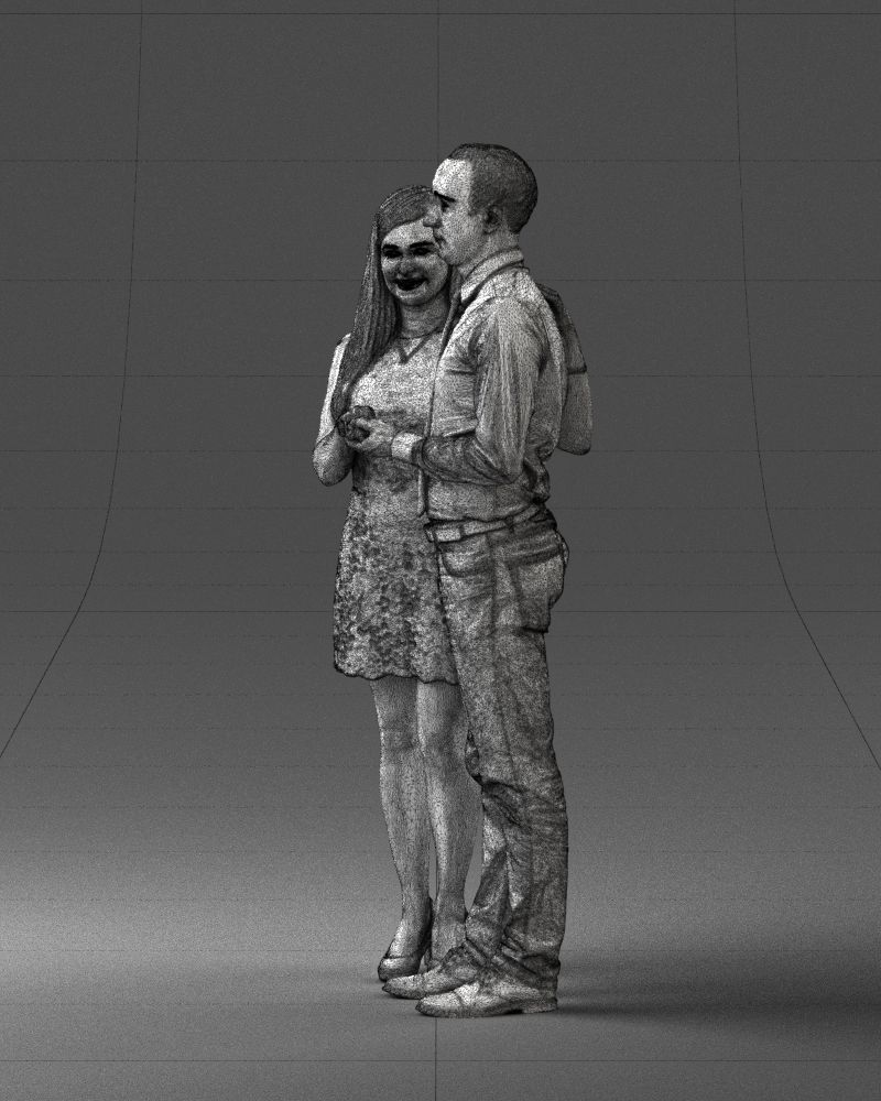 000367 Couple Standing Together 3D model_30