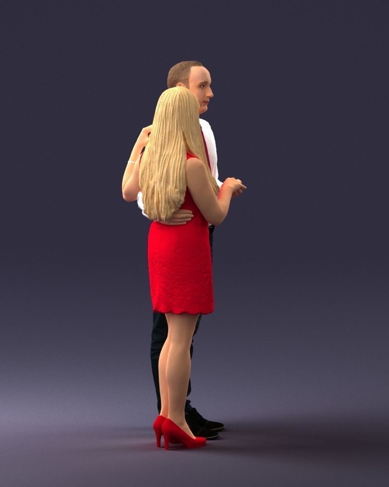 000367 Couple Standing Together 3D model_13