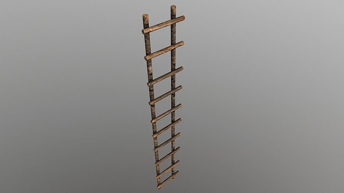  Wooden Stairs Free low-poly 3D model