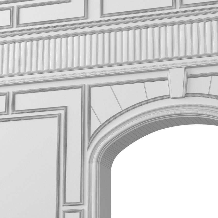 Art Deco Wall paneling 3D model_6