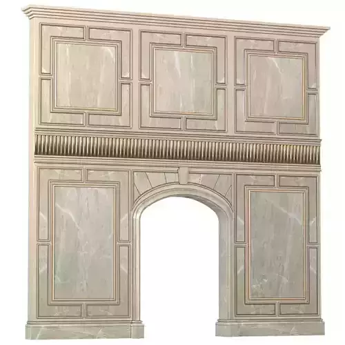  Art Deco Wall paneling 3D model
