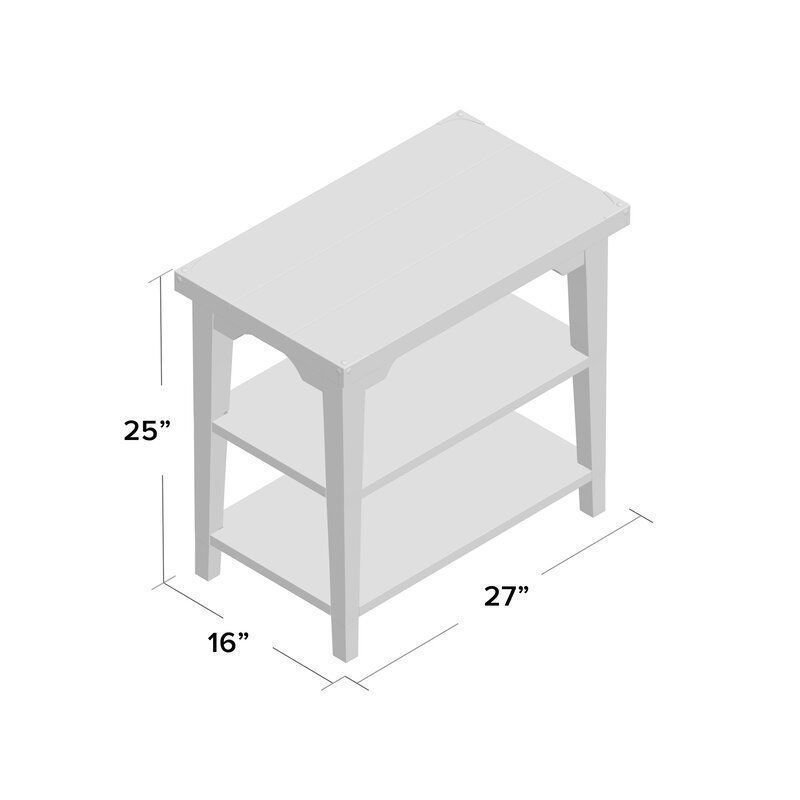 Dark Brown Mediaval Kirsty End Side Table 3D model_1