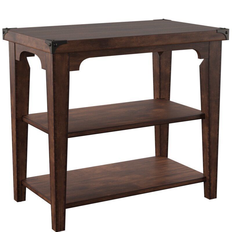 Dark Brown Mediaval Kirsty End Side Table 3D model_3