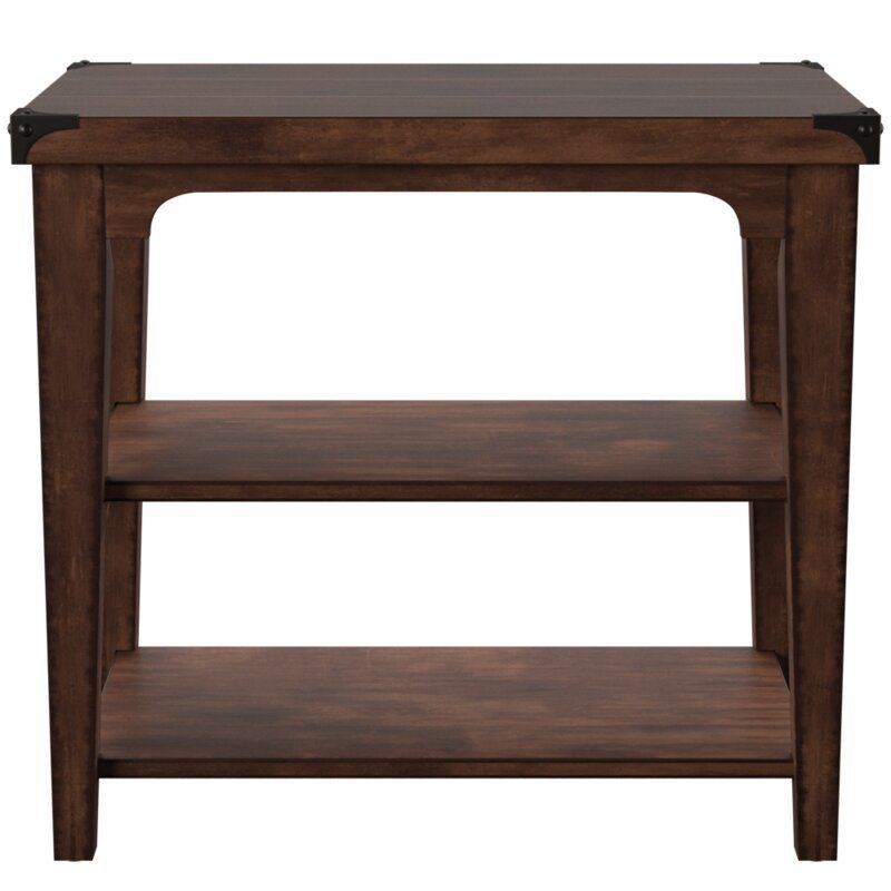 Dark Brown Mediaval Kirsty End Side Table 3D model_4