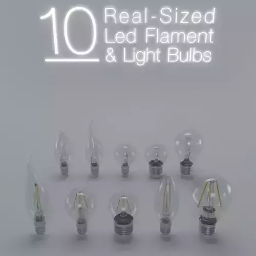 10 LED FLAMENT  LIGHT BULBS