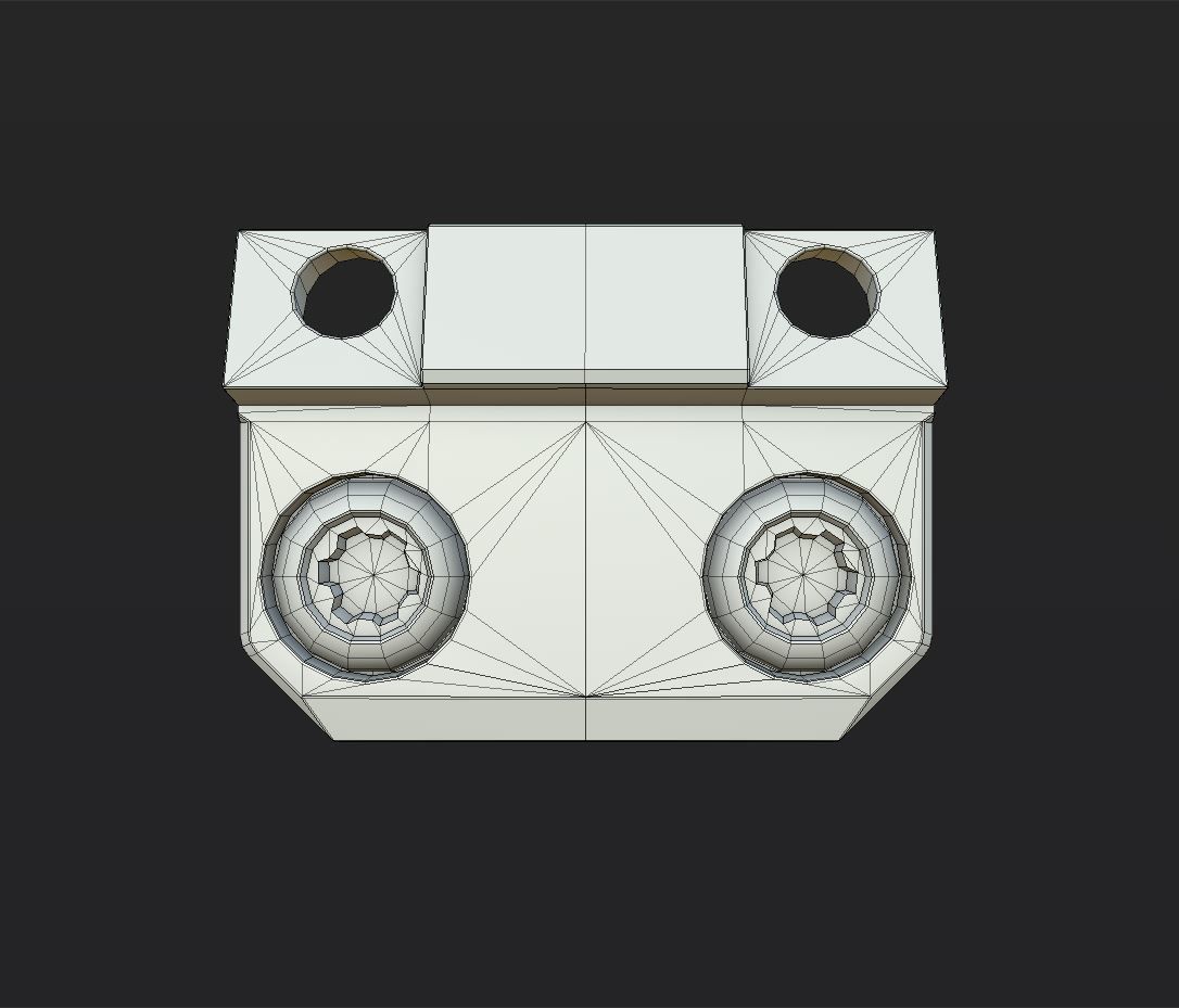 Side Scout Mount MCX Tactical PBR Low Poly Low-poly 3D model_5