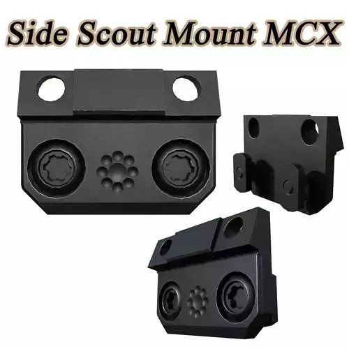 Side Scout Mount MCX Tactical PBR Low Poly Low-poly 3D model