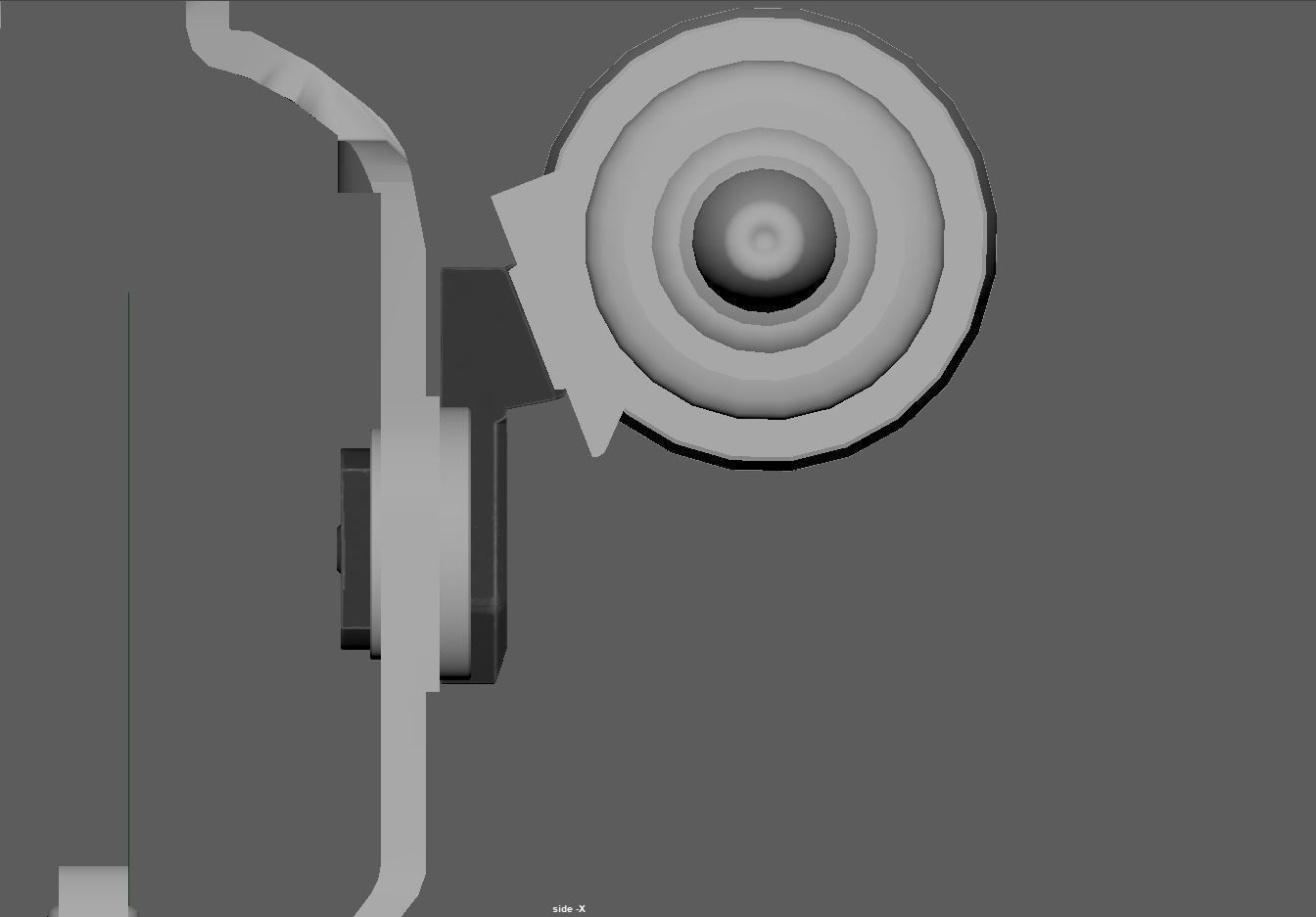 Side Scout Mount MCX Tactical PBR Low Poly Low-poly 3D model_8