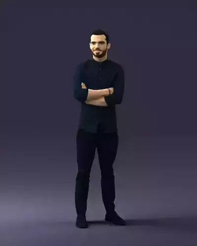 Man in black clothes 0195