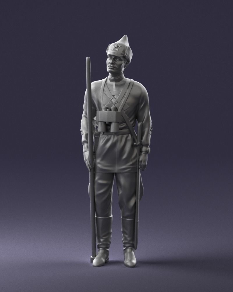 000104 Soviet Soldier Historical Character 0116 3D model_22