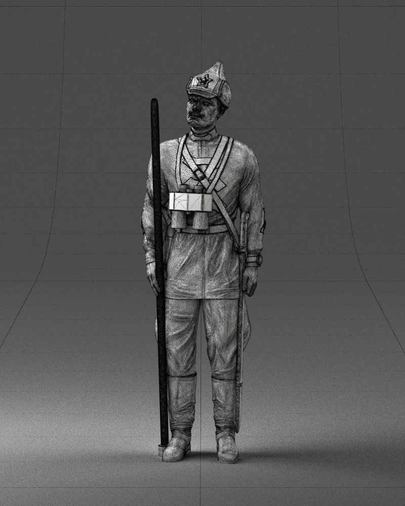 000104 Soviet Soldier Historical Character 0116 3D model_23