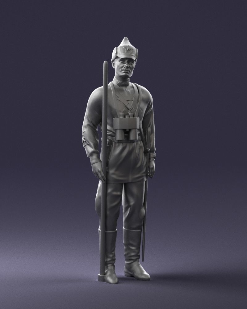 000104 Soviet Soldier Historical Character 0116 3D model_4