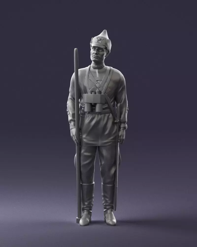 000104 Soviet Soldier Historical Character 0116 3D model_0