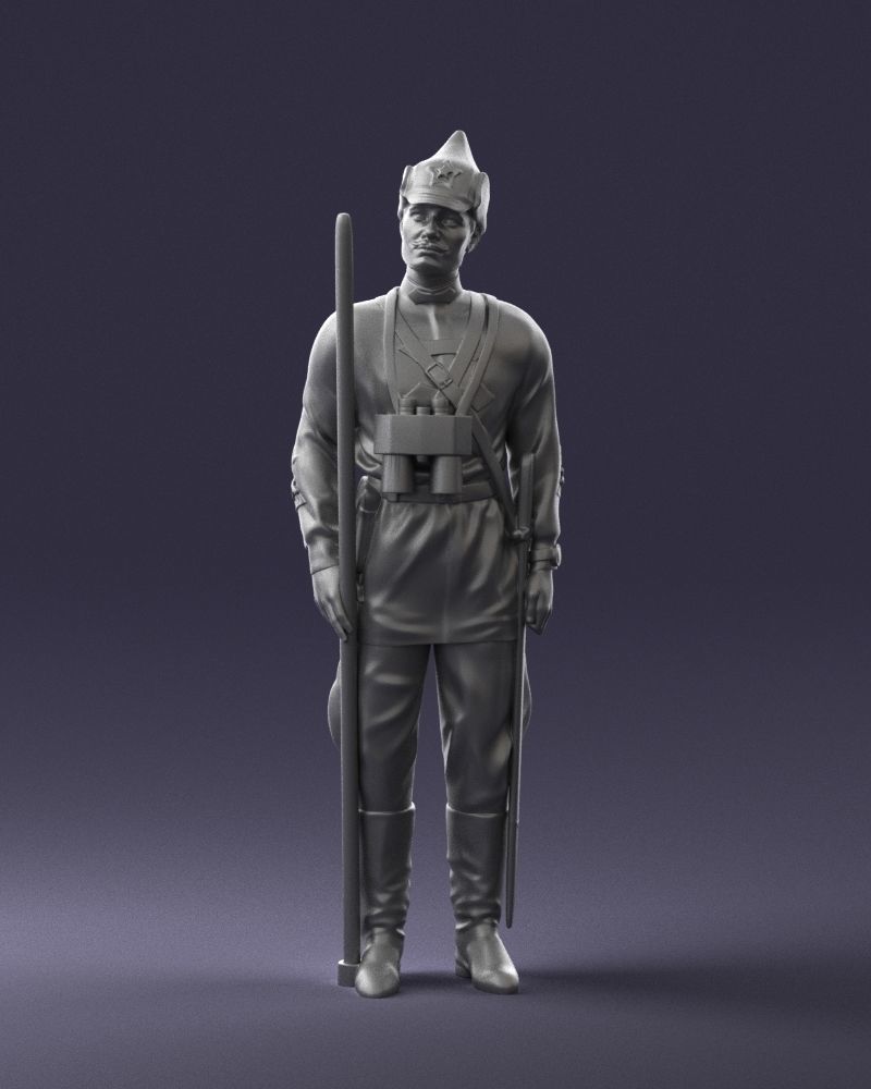 000104 Soviet Soldier Historical Character 0116 3D model_2